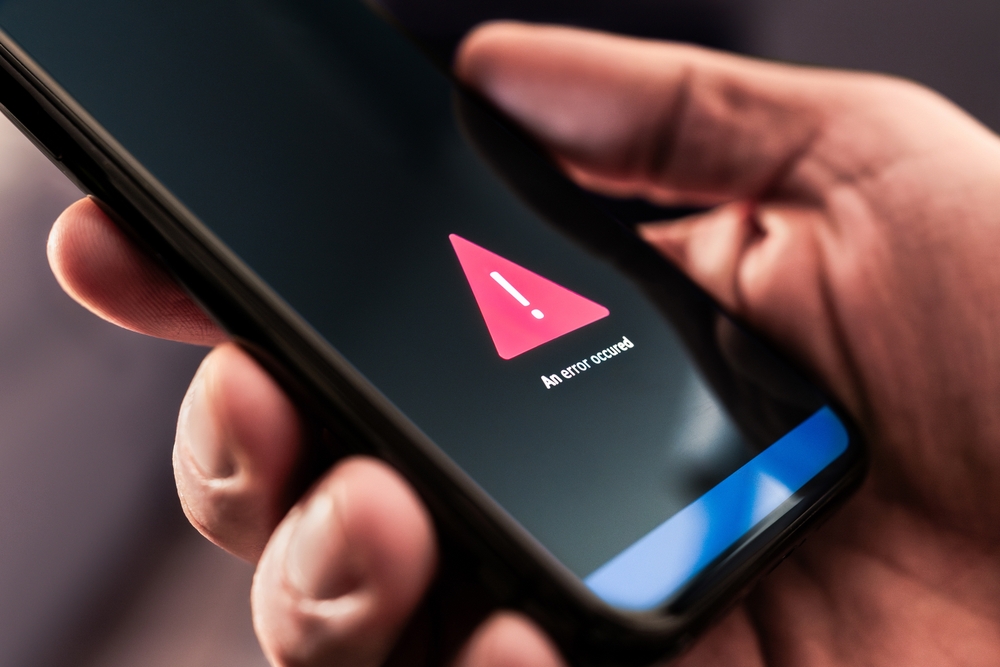 スマートフォン　エラー